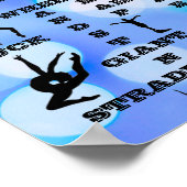 女の子の体操スキルクロスワードブルー ポスター (角)