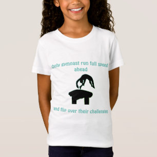 女の子の体操パーソナライズされた金庫Tシャツ Tシャツ