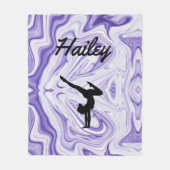女の子の体操フリースブランケットと名前 フリースブランケット (正面)