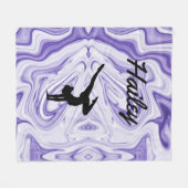 女の子の体操フリースブランケットと名前 フリースブランケット (正面(横))