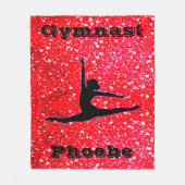 女の子の体操フリースブランケットw /ハート フリースブランケット (正面)