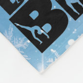 女の子の体操フロア、バー、ビーム、ボールトパステル フリースブランケット (角)