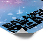 女の子の体操フロア、バー、ビーム、ボールトパステル ポスター (角)