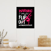 女の子の体操警告- I May Flip Out ポスター (キッチン)