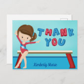 女の子の体操 かわいい体操の子供 ありがとう ポストカード (正面/裏面)