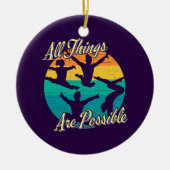 女の子の体操 – すべての事が可能 セラミックオーナメント (正面)