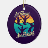 女の子の体操 – すべての事が可能 セラミックオーナメント (左)