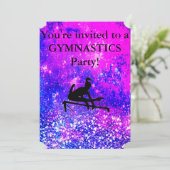 女の子の体操 バースデーパーティー オーダーメイド 招待状 (スタンド正面)