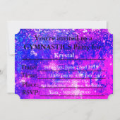 女の子の体操 バースデーパーティー オーダーメイド 招待状 (裏面)