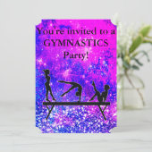 女の子の体操 バースデーパーティー オーダーメイド 招待状 (スタンド正面)