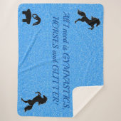 女の子の体操、馬、グリッターシェルパブランケット シェルパブランケット (正面)