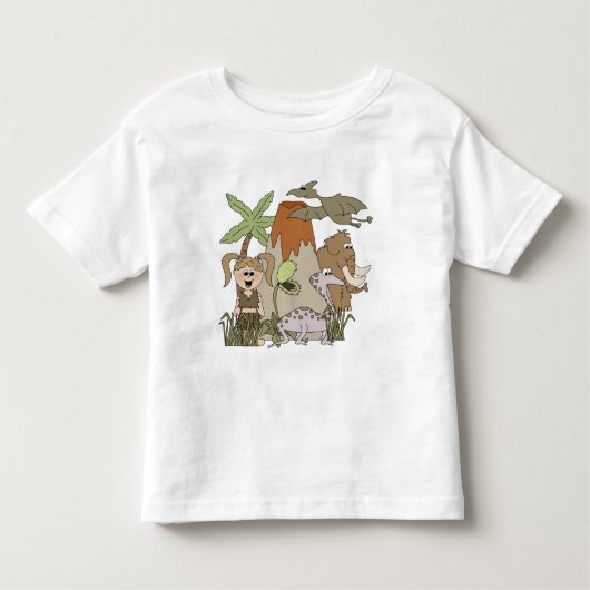 女の子の先史時代の生活Tシャツとギフト トドラーTシャツ (正面)