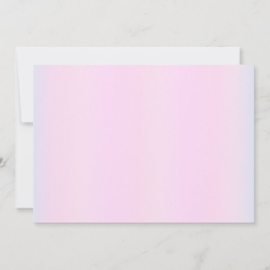 女の子の写真のユニコーンの誕生日の招待状 招待状 (裏面)