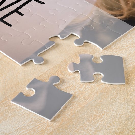 女の子の写真ギフトパーソナライズされた ジグソーパズル (側面)