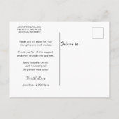 女の子の写真コラージュの台本誕生のお知らせ ポストカード (裏面)