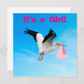 女の子の出生告知カードだ (正面/裏面)