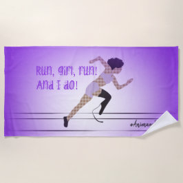 女の子の刃のランナーのビーチタオル ビーチタオル