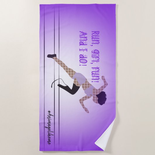 女の子の刃のランナーのビーチタオル ビーチタオル (正面)