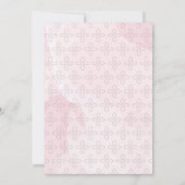 女の子の初めての聖体拝領の招待状、水彩 招待状 (裏面)