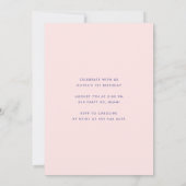 女の子の初めての誕生日写真のコンフェッティ 招待状 (裏面)