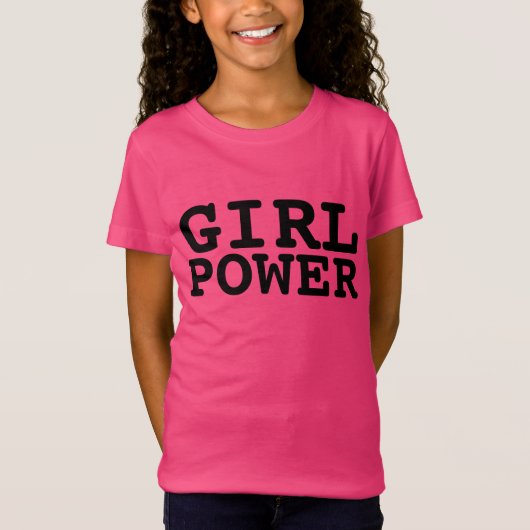女の子の力 ピンクTシャツ Tシャツ (正面)