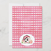 女の子の動物園の誕生日招待状 招待状 (裏面)