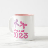 女の子の卒業のギフト2023年 ツートーンマグカップ (正面左)