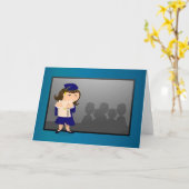 女の子の卒業カード カード (黄色い花)