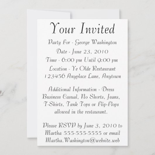 女の子の卒業生のお祝い 招待状 (裏面)