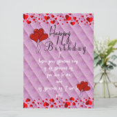 女の子の友人の誕生日 カード (スタンド正面)