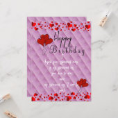 女の子の友人の誕生日 カード (正面/裏面インサイチュ)