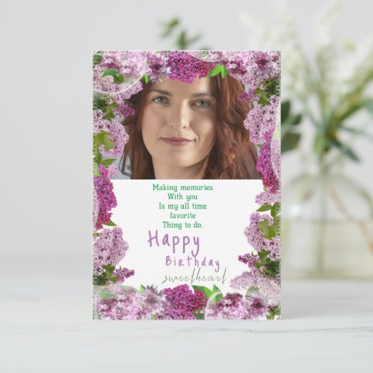 女の子の友人の誕生日 カード (スタンド正面)