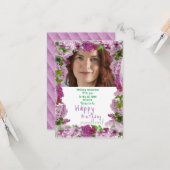 女の子の友人の誕生日 カード (正面/裏面インサイチュ)