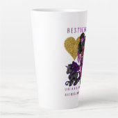 女の子の友人ギフト黒ユニコーンベスタコーンマジカル カフェラテマグ (正面)