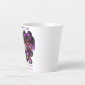 女の子の友人ギフト黒ユニコーンベスタコーンマジカル カフェラテマグ (正面)