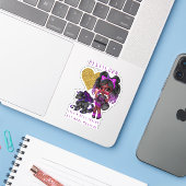 女の子の友人ギフト黒ユニコーンベスタコーンマジカル シール (ノートパソコンとiPhone)