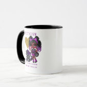 女の子の友人ギフト黒ユニコーンベスタコーンマジカル マグカップ (正面左)