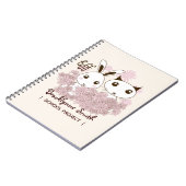 女の子の友情 BFF かわいい漫画の子猫とうさぎ ノートブック (左側)