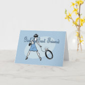 女の子の友最高の人 カード (黄色い花)