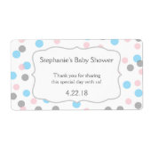 女の子の双子/ジェンダーは水のボトルの好意を明らかにする ラベル (正面)