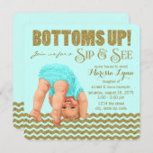 女の子の口と表示 招待状 (正面/裏面)