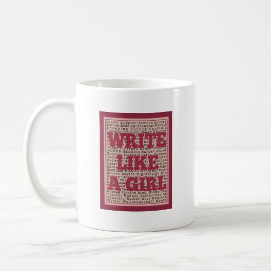 女の子の口紅のように書いて下さい コーヒーマグカップ (左)