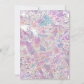 女の子の可愛い紫とピンクのユニコーンの1歳の誕生日 招待状 (裏面)