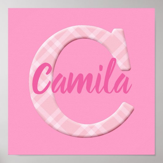 女の子の名カスタム前の文字C ポスター (正面)
