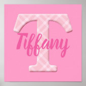 女の子の名カスタム前の文字T ポスター (正面)