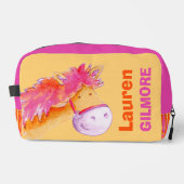 女の子の名前かわいいポニー水色オレンジピンク ドップキット (正面)