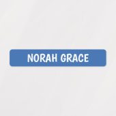 女の子の名前のラベル防水、マーメイド海色 ラベル (デザイン2)