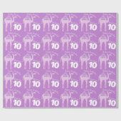 女の子の名前の年齢wimsyラクダの誕生日パターンのラップ ラッピングペーパー (フラット)