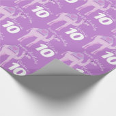 女の子の名前の年齢wimsyラクダの誕生日パターンのラップ ラッピングペーパー (コーナー)