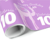 女の子の名前の年齢wimsyラクダの誕生日パターンのラップ ラッピングペーパー (ロールコーナー)